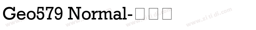 Geo579 Normal字体转换